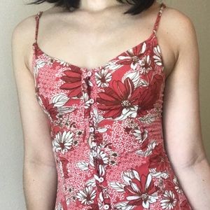 Abercrombie & Fitch Red Floral Mini Sundress